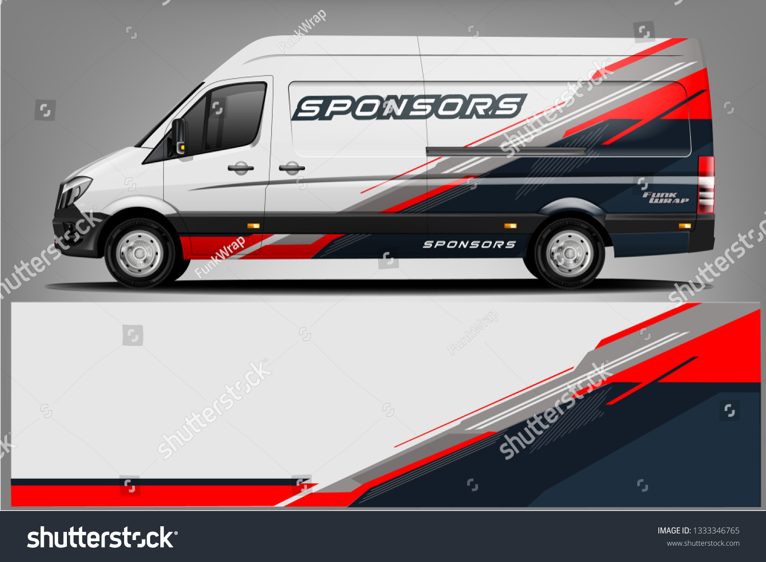 Van Wrap Livery design. Ready print wrap design for Van.