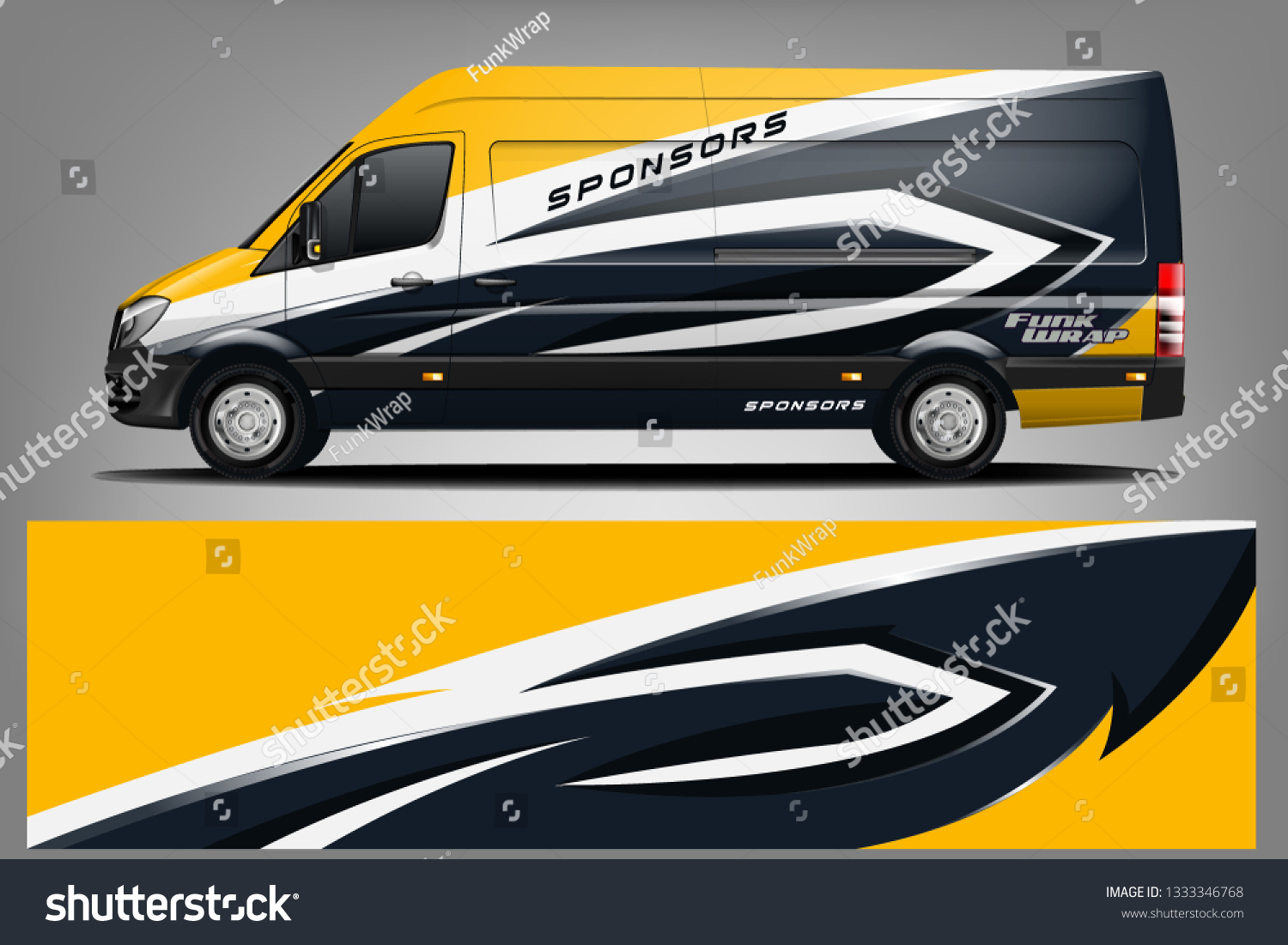 Van Wrap Livery design. Ready print wrap design for Van.
