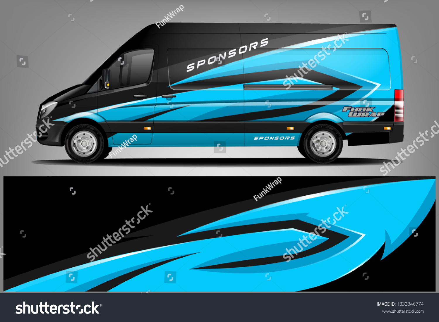 Van Wrap Livery design. Ready print wrap design for Van.