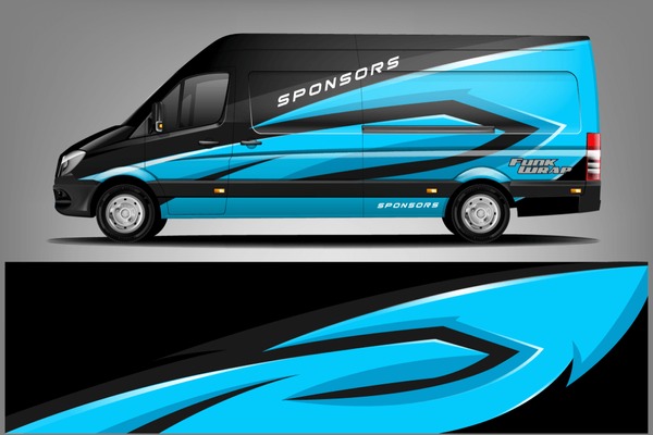 Van Wrap Livery design. Ready print wrap design for Van.