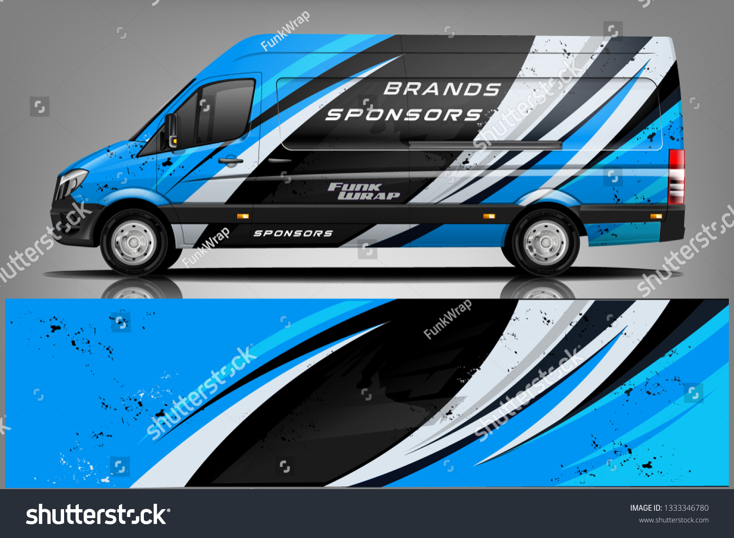 Van Wrap Livery design. Ready print wrap design for Van.