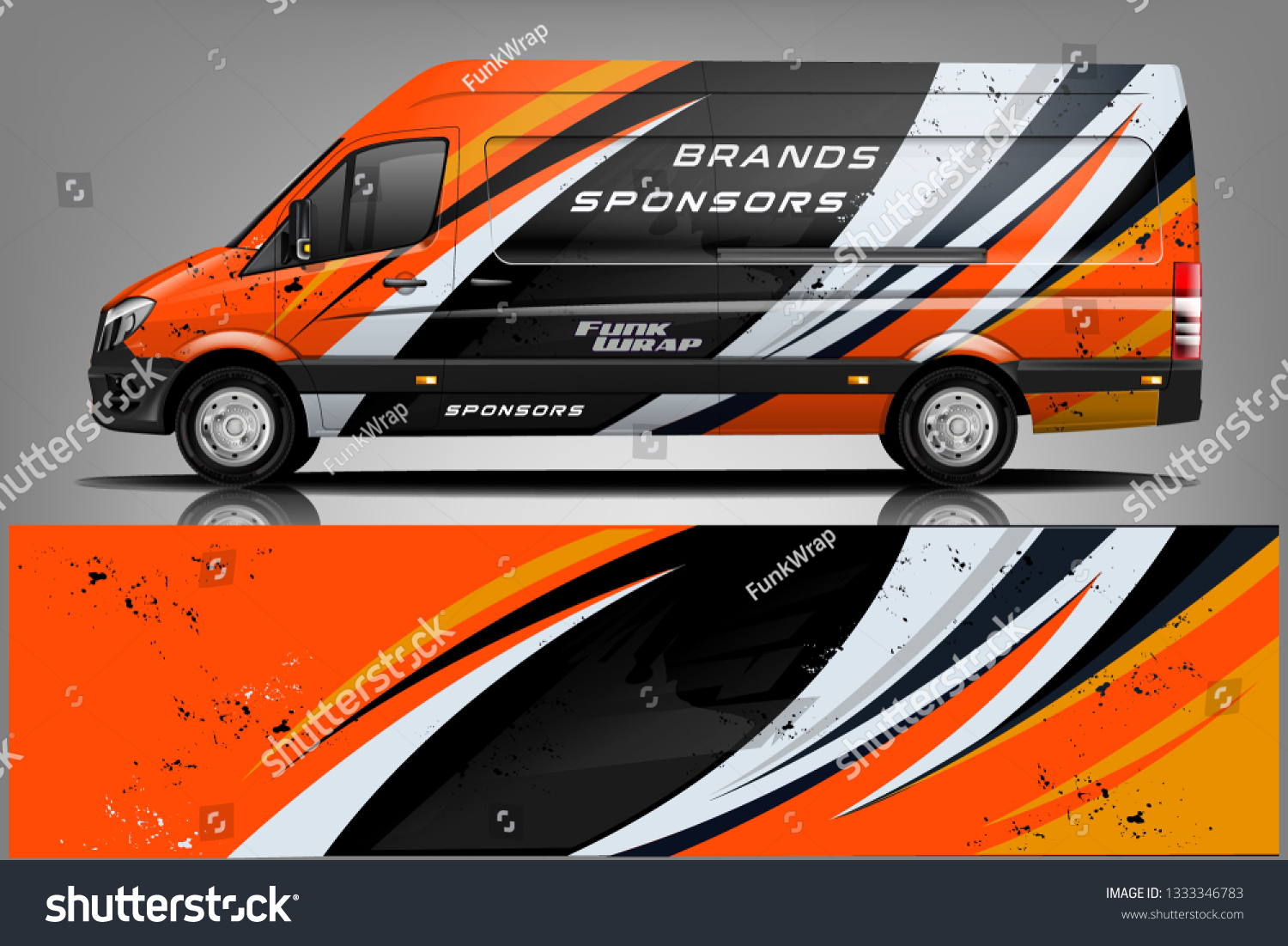 Van Wrap Livery design. Ready print wrap design for Van.