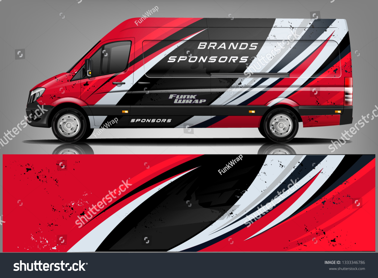 Van Wrap Livery design. Ready print wrap design for Van.