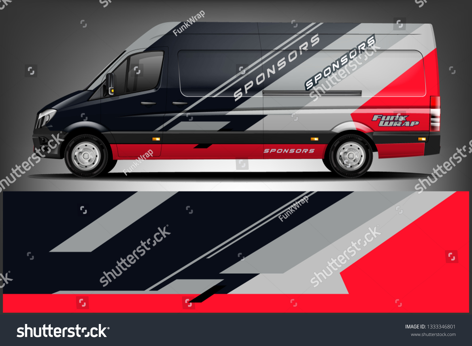 Van Wrap Livery design. Ready print wrap design for Van.