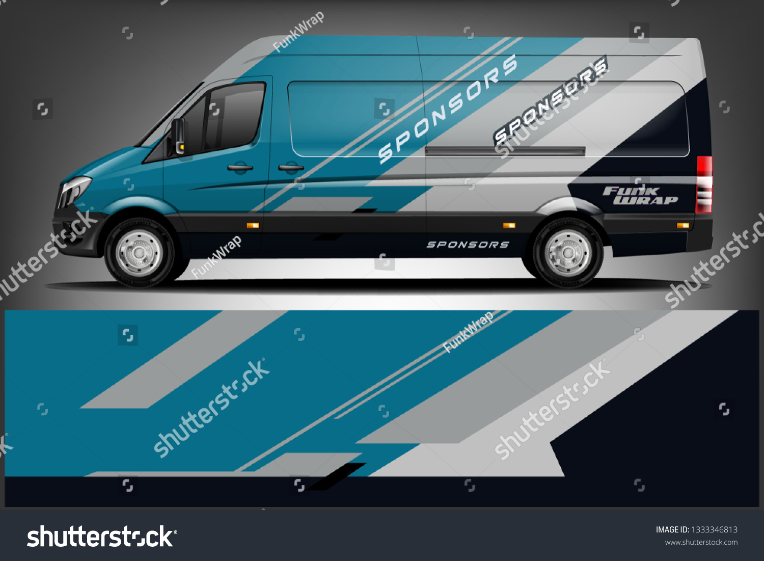Van Wrap Livery design. Ready print wrap design for Van.