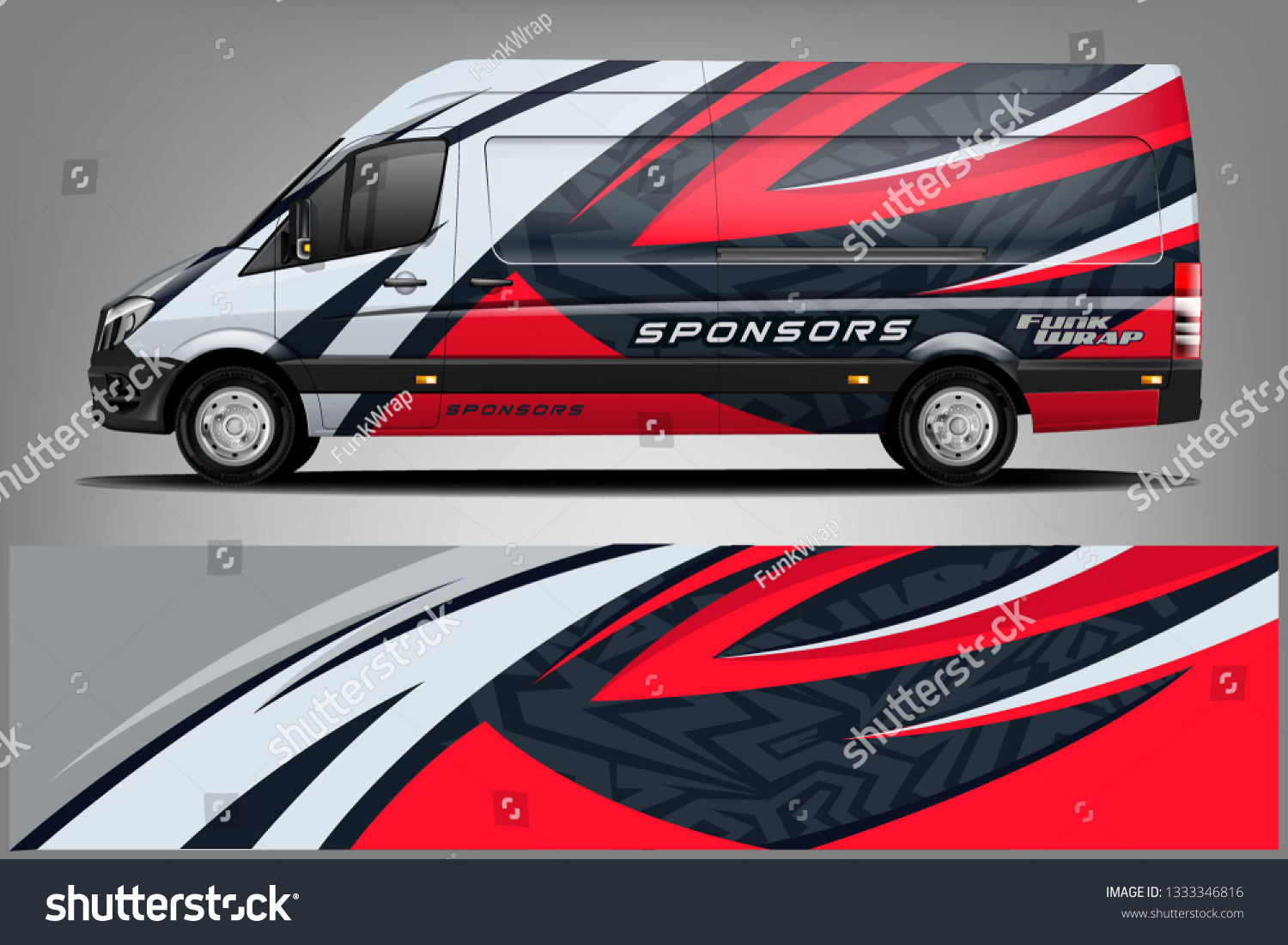 Van Wrap Livery design. Ready print wrap design for Van.