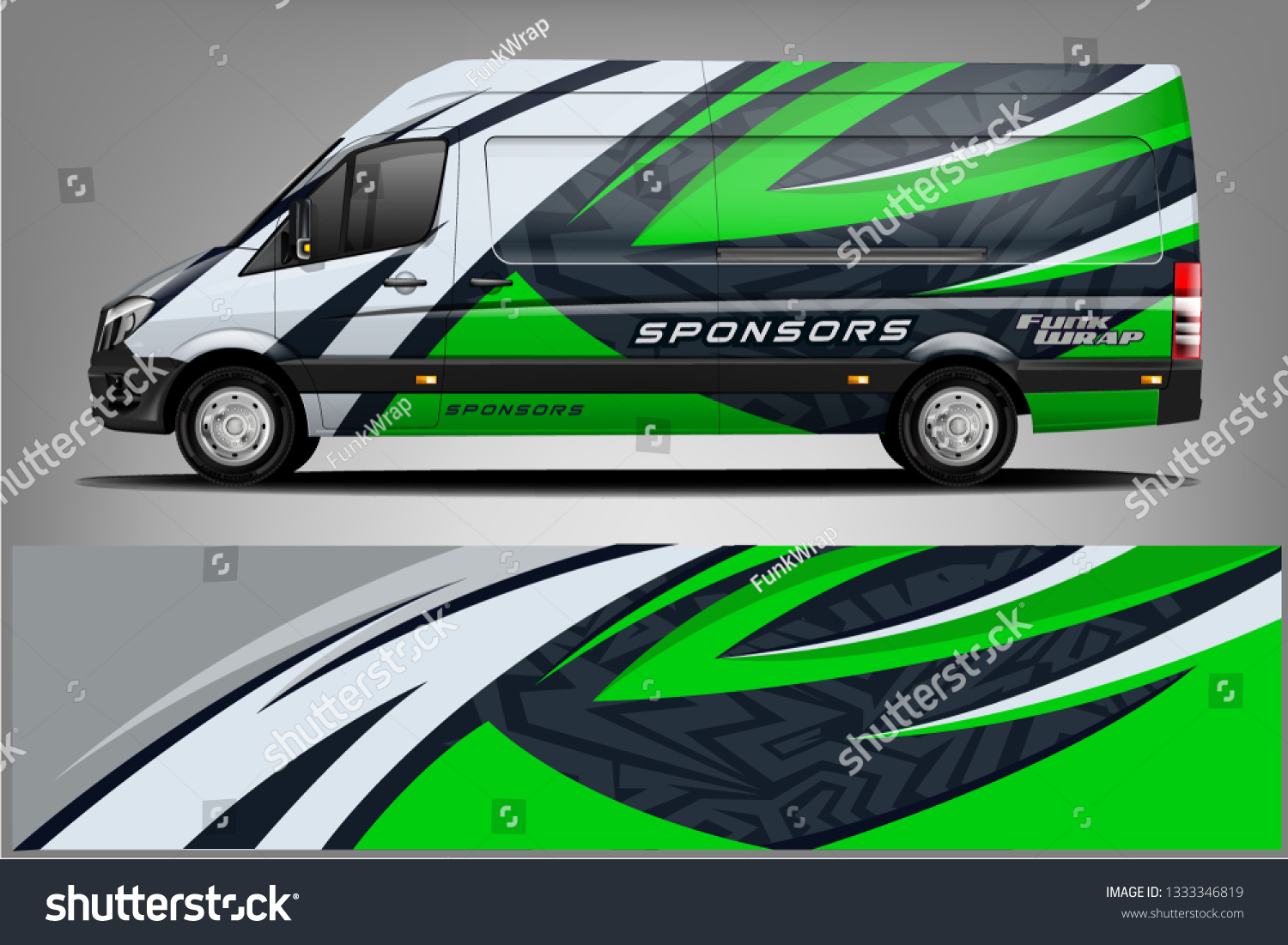 Van Wrap Livery design. Ready print wrap design for Van.