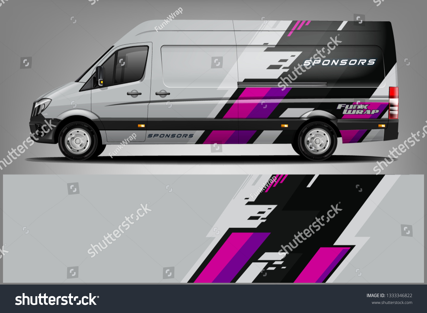 Van Wrap Livery design. Ready print wrap design for Van.