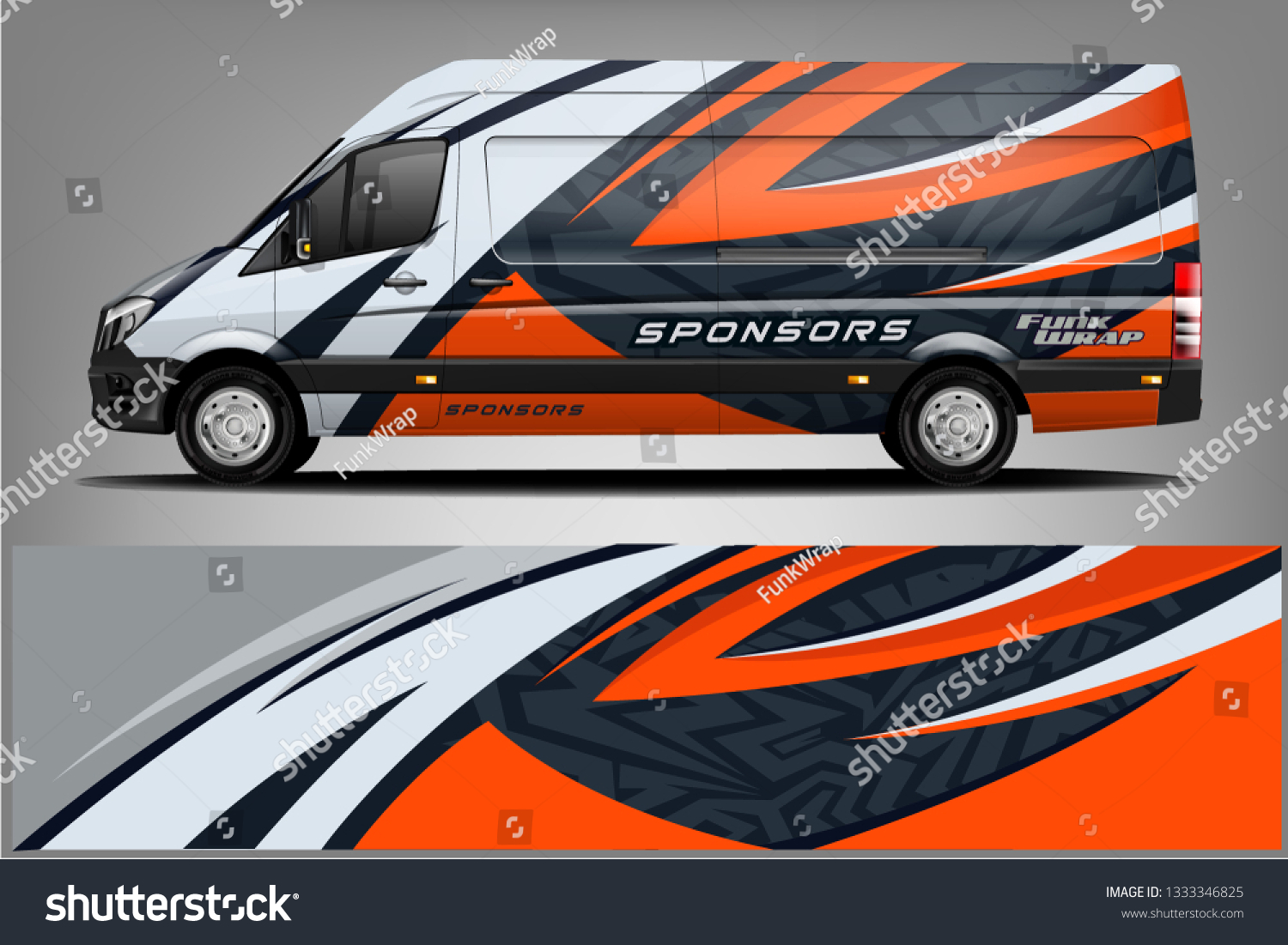 Van Wrap Livery design. Ready print wrap design for Van.
