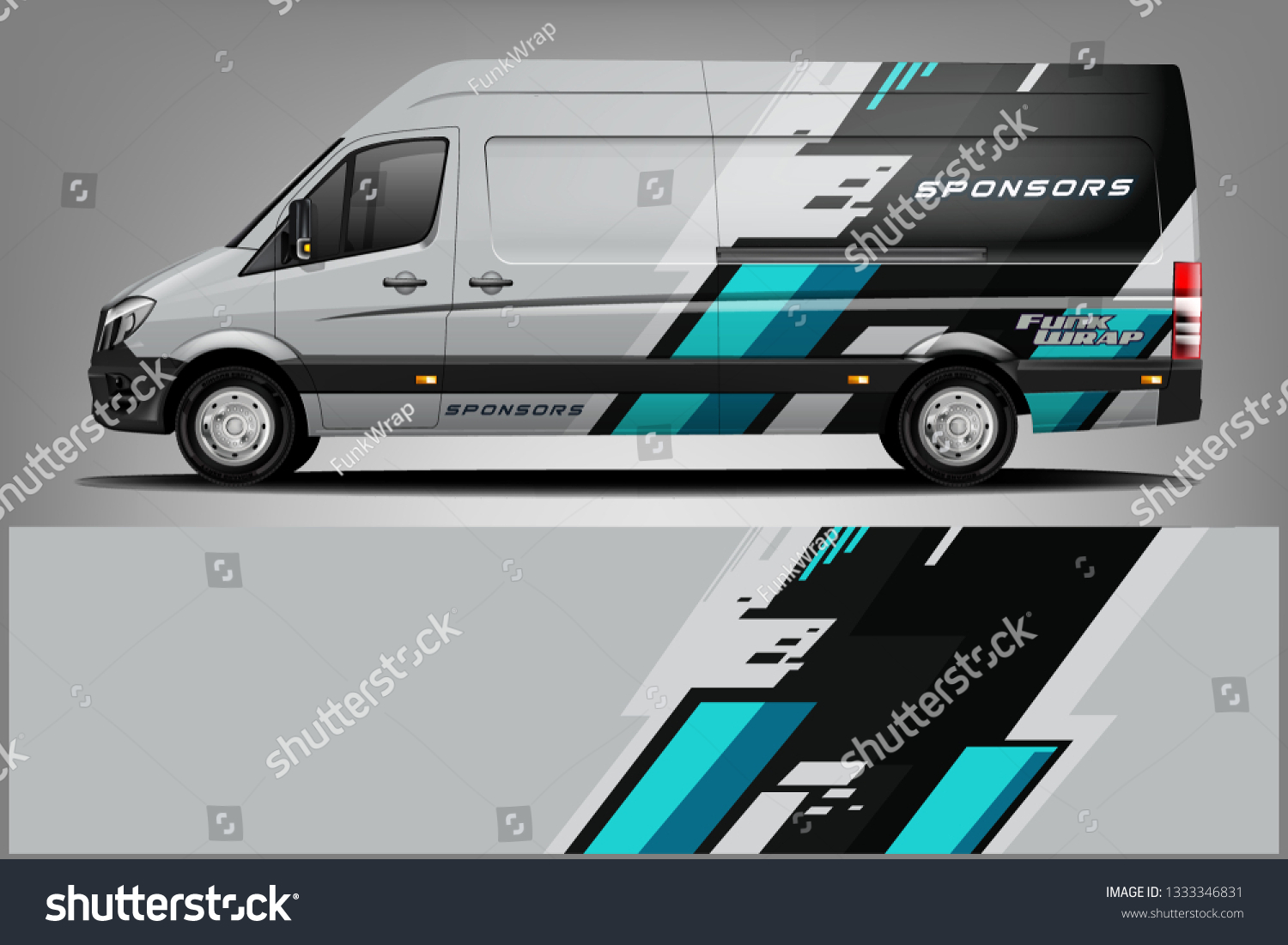Van Wrap Livery design. Ready print wrap design for Van.