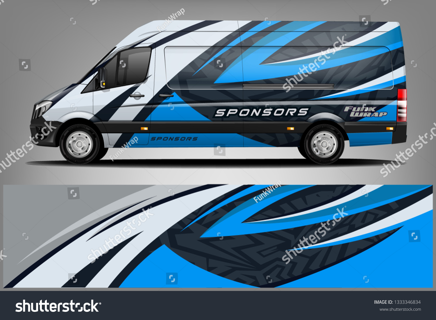 Van Wrap Livery design. Ready print wrap design for Van.