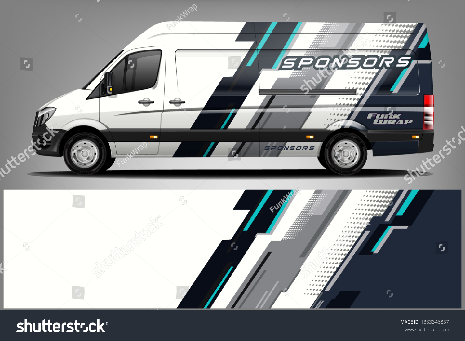 Van Wrap Livery design. Ready print wrap design for Van.