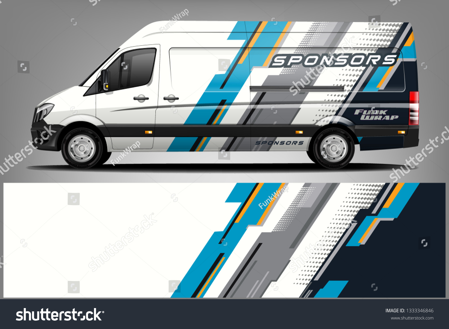 Van Wrap Livery design. Ready print wrap design for Van.