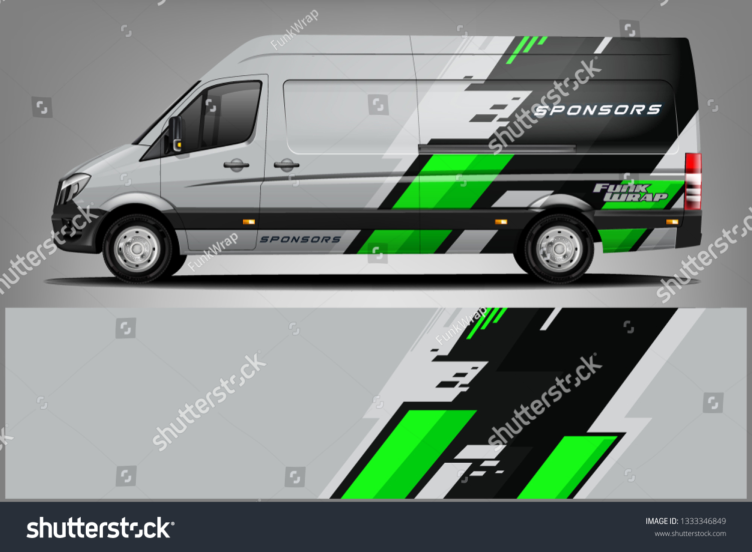 Van Wrap Livery design. Ready print wrap design for Van.
