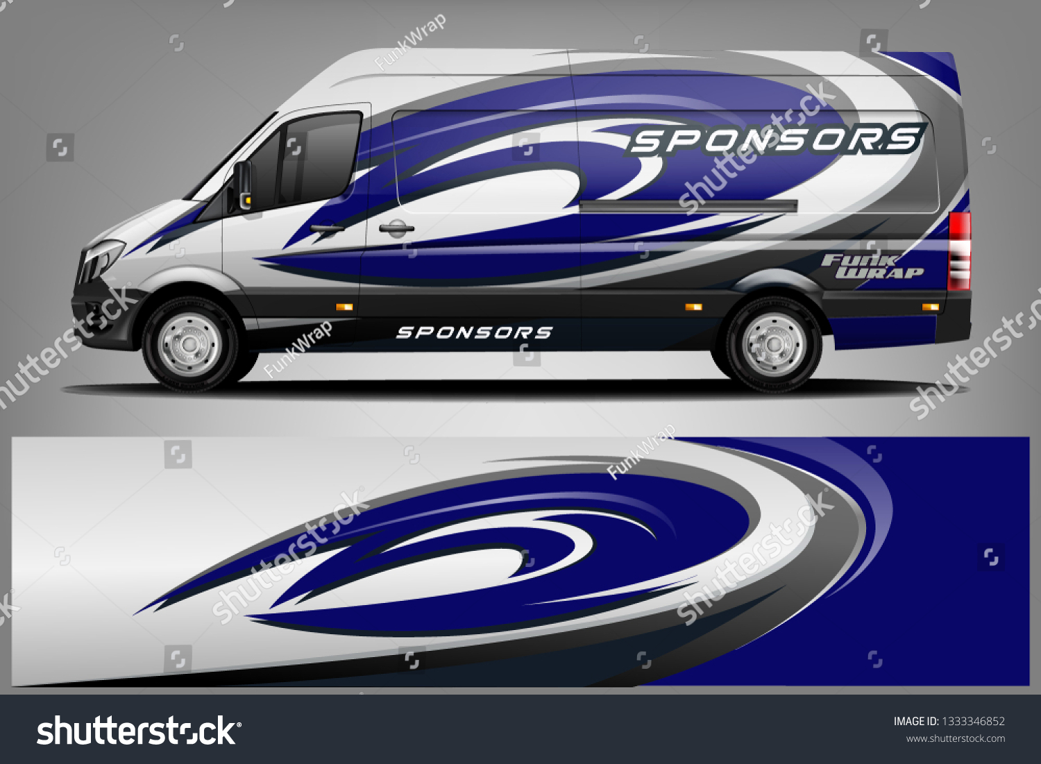 Van Wrap Livery design. Ready print wrap design for Van.