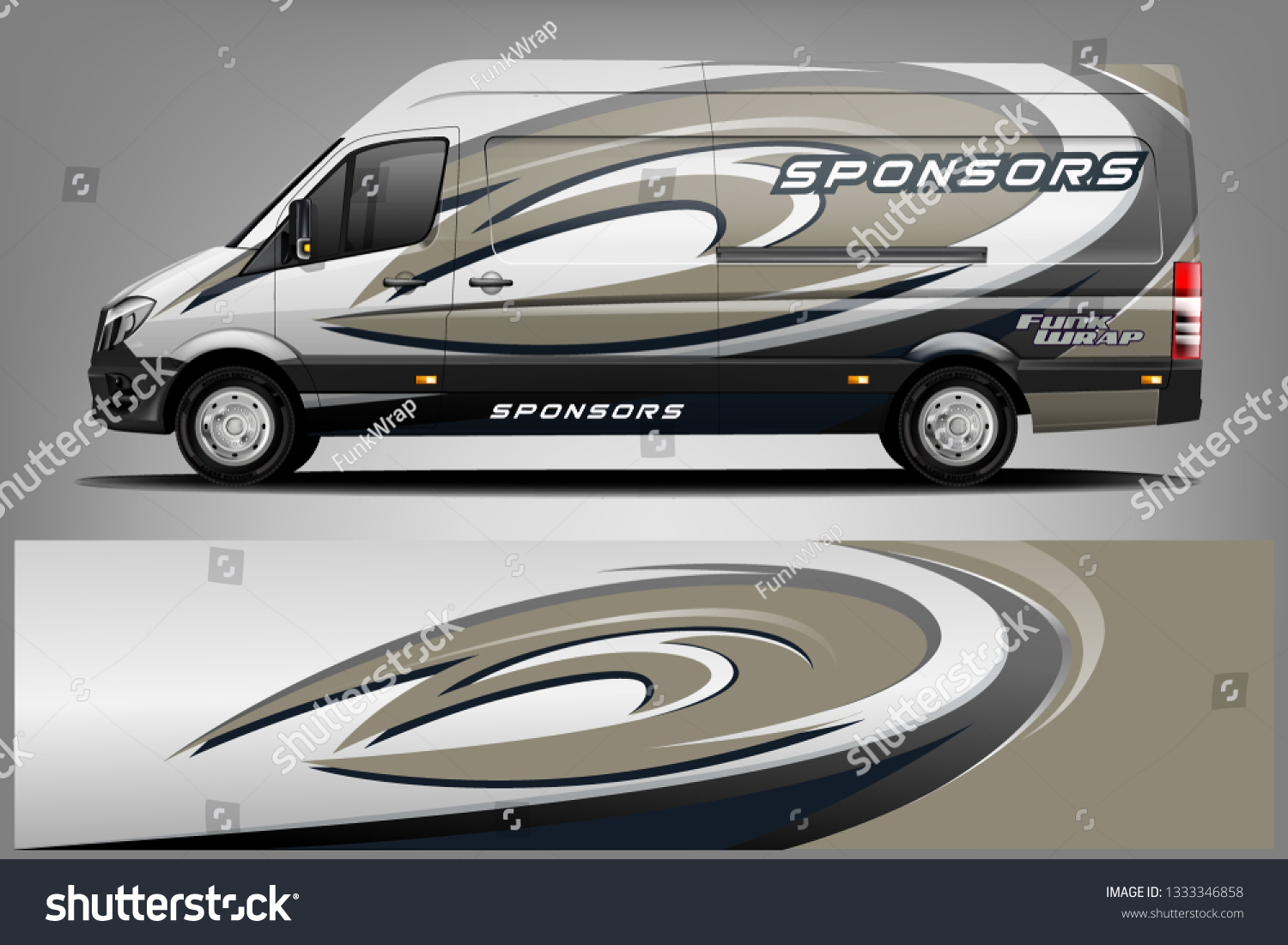 Van Wrap Livery design. Ready print wrap design for Van.