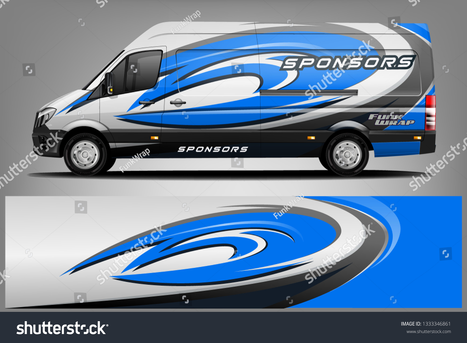 Van Wrap Livery design. Ready print wrap design for Van.