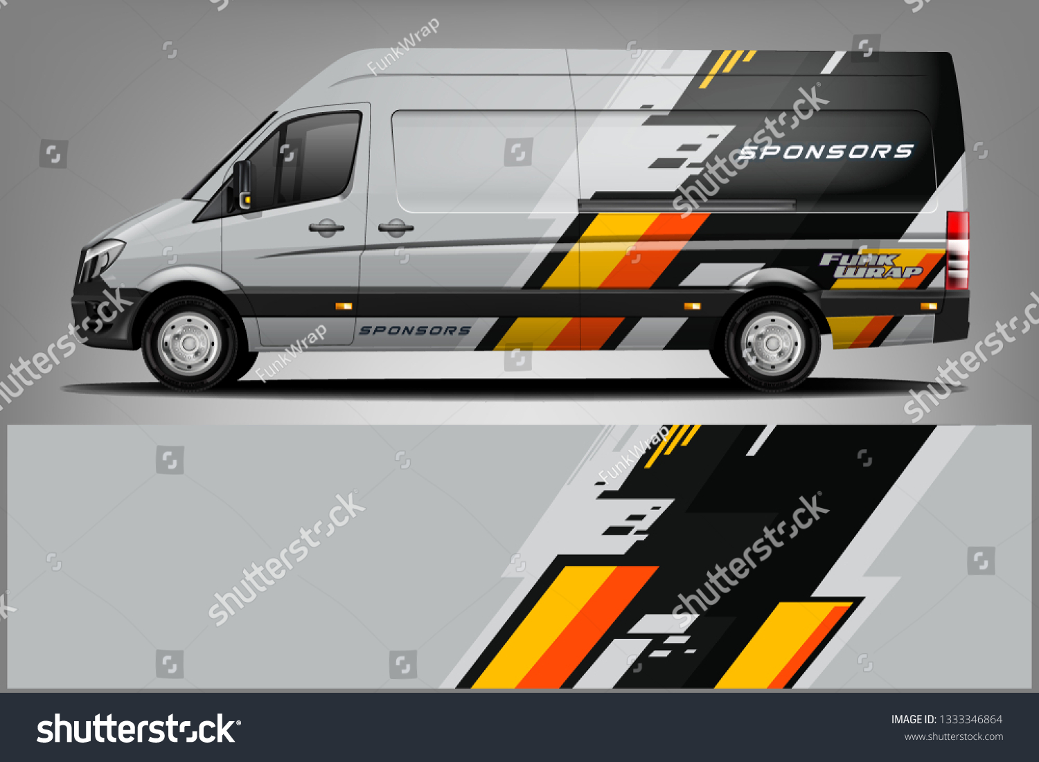 Van Wrap Livery design. Ready print wrap design for Van.