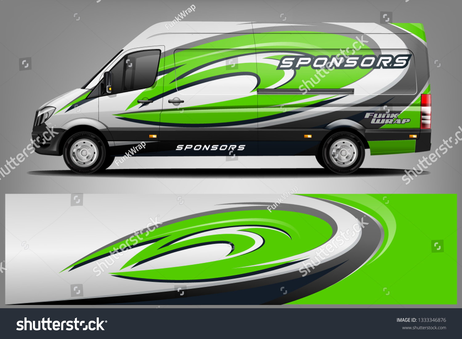 Van Wrap Livery design. Ready print wrap design for Van.