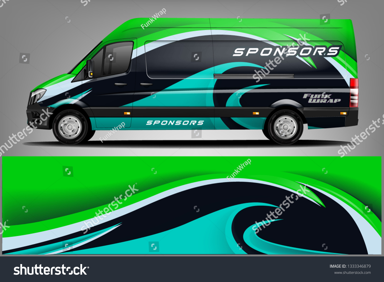Van Wrap Livery design. Ready print wrap design for Van.