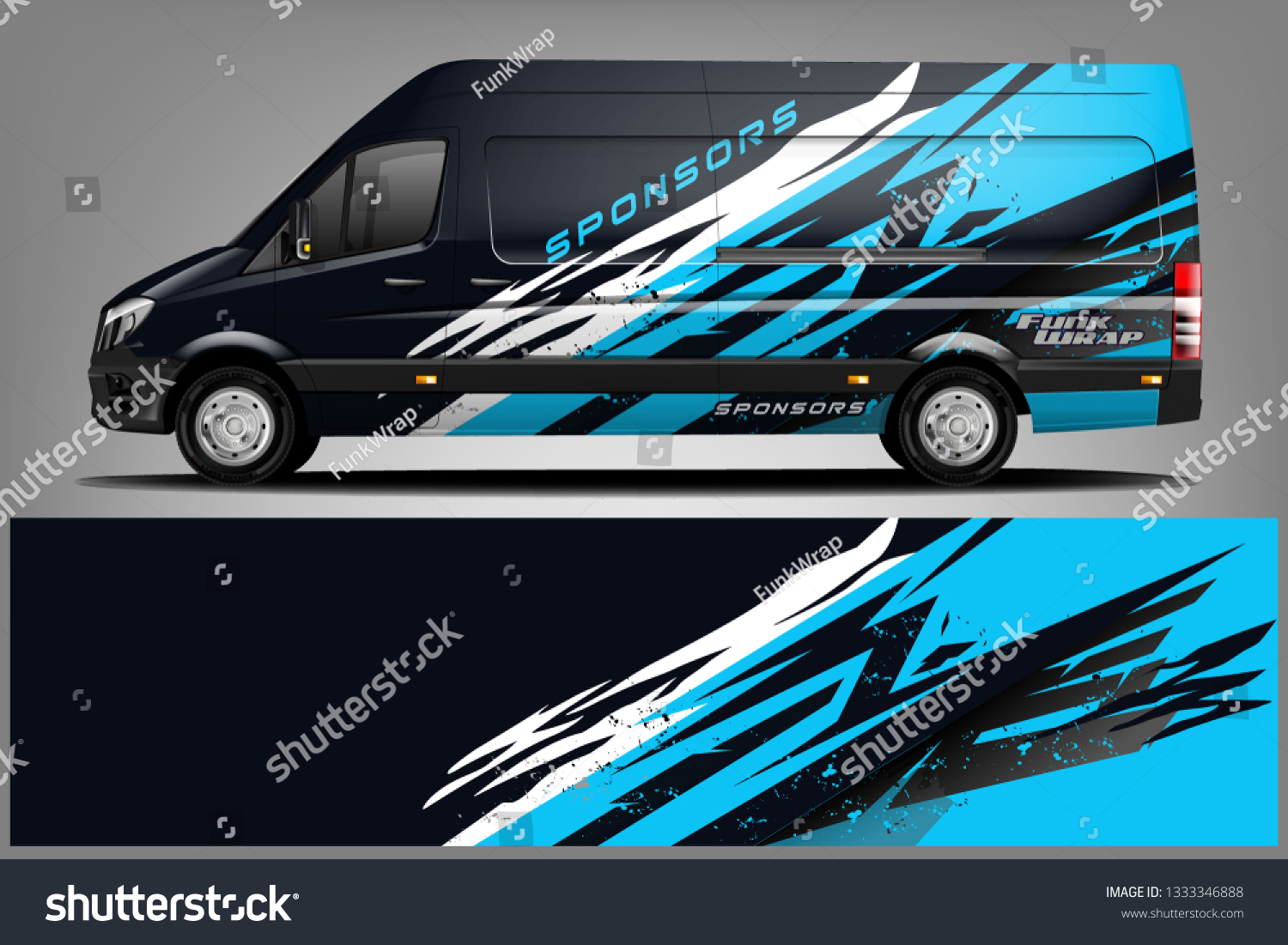 Van Wrap Livery design. Ready print wrap design for Van.