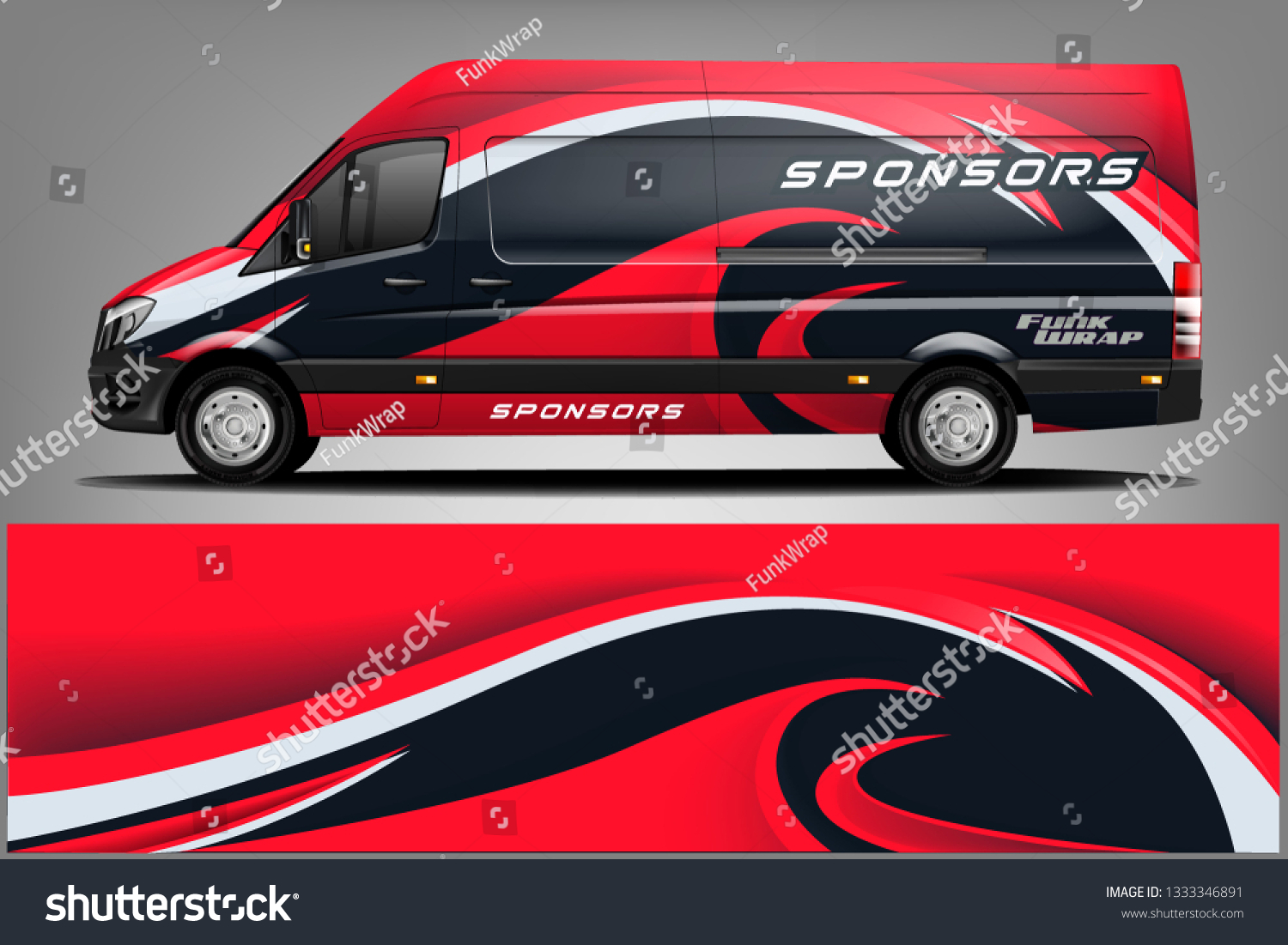 Van Wrap Livery design. Ready print wrap design for Van.