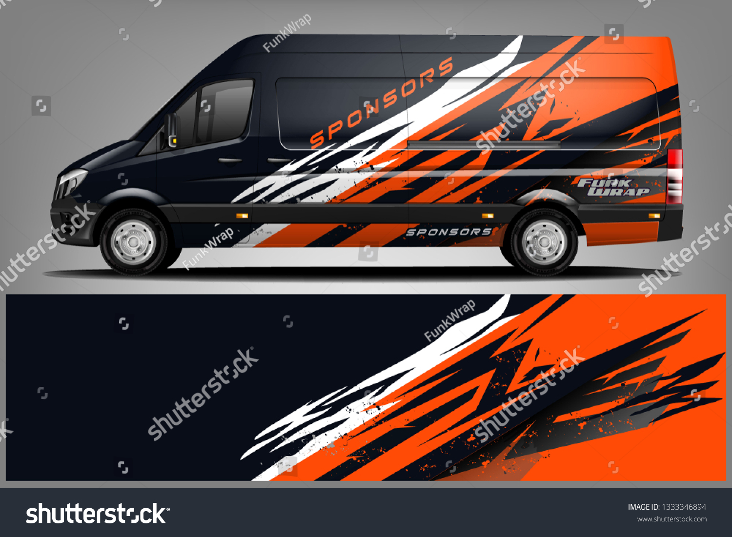 Van Wrap Livery design. Ready print wrap design for Van.