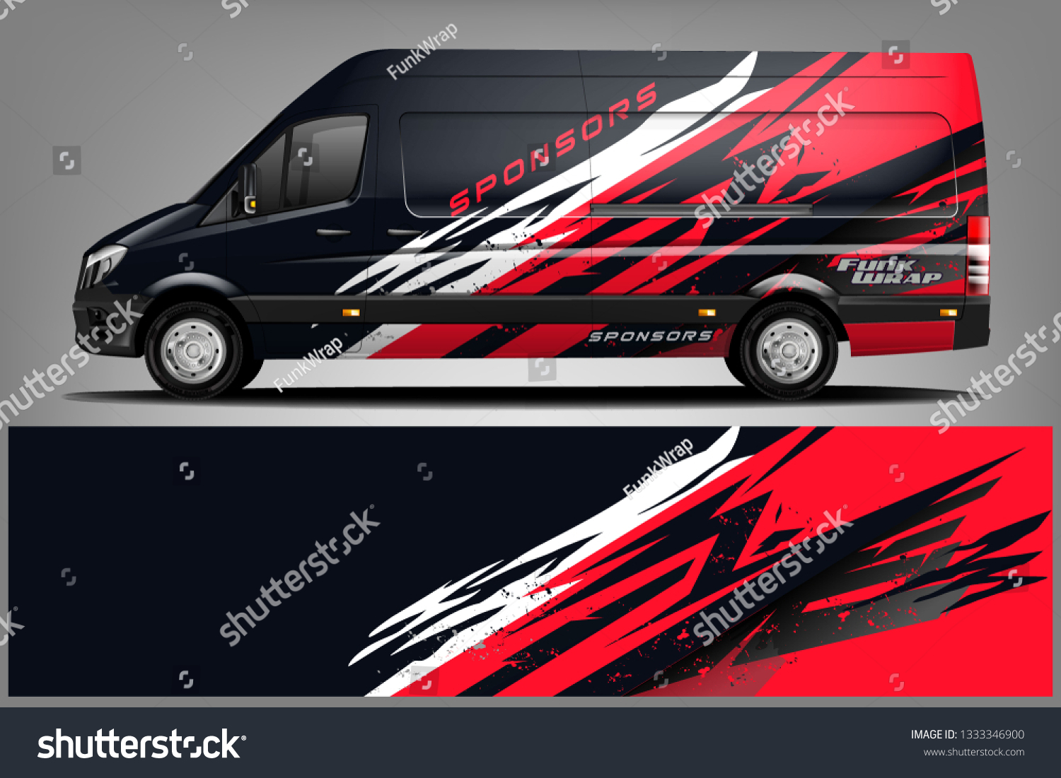 Van Wrap Livery design. Ready print wrap design for Van.
