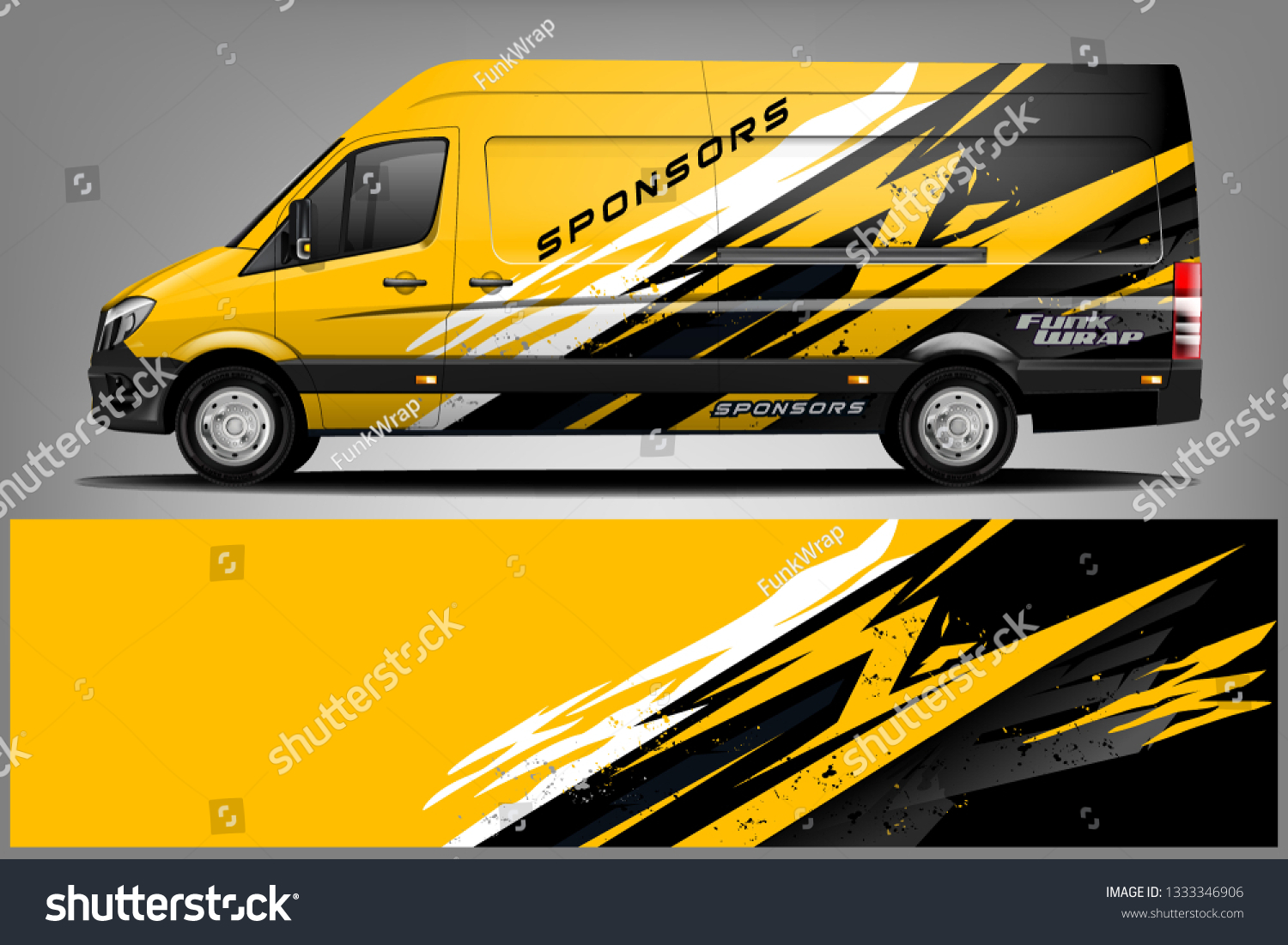 Van Wrap Livery design. Ready print wrap design for Van.
