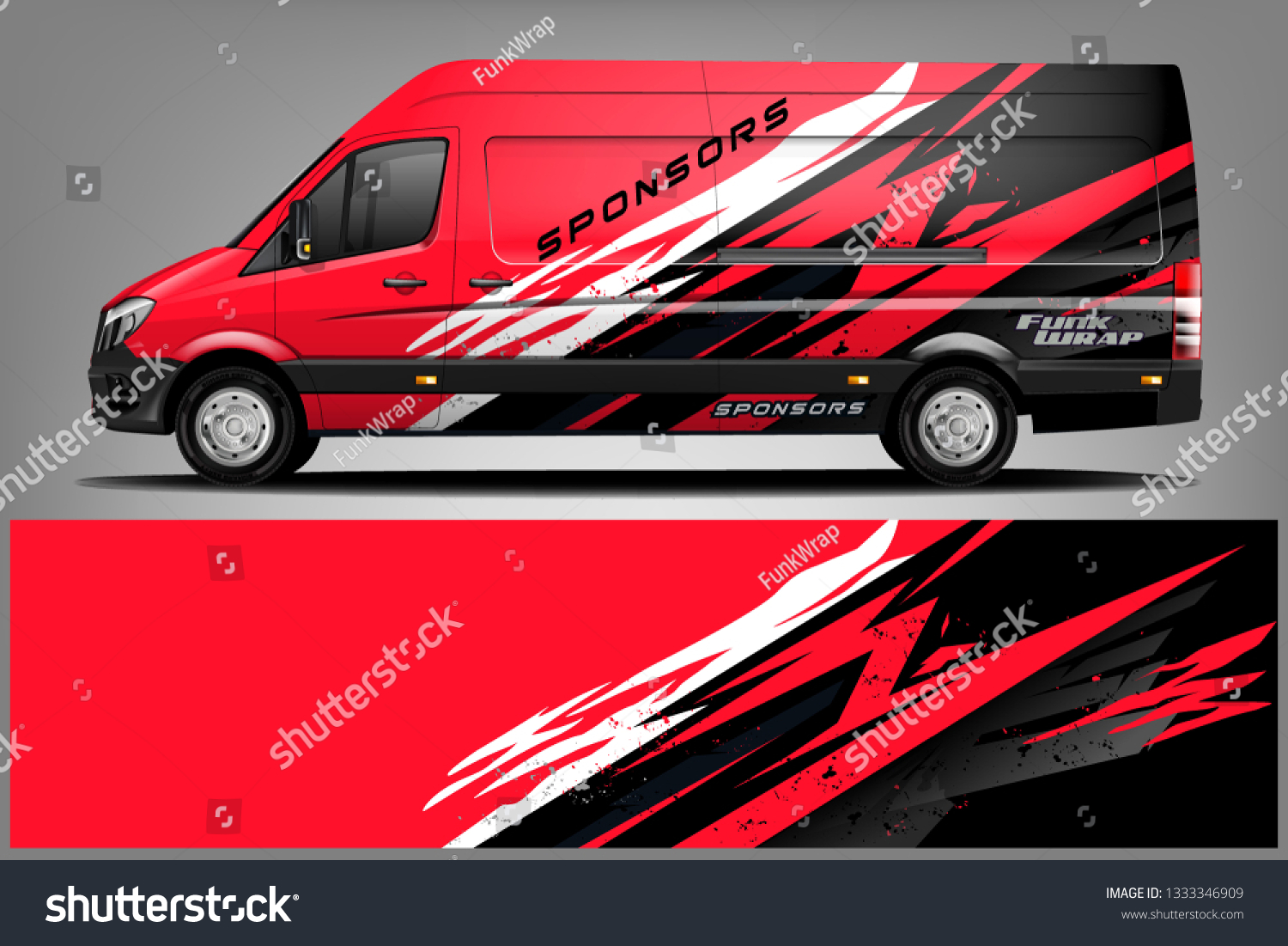 Van Wrap Livery design. Ready print wrap design for Van.