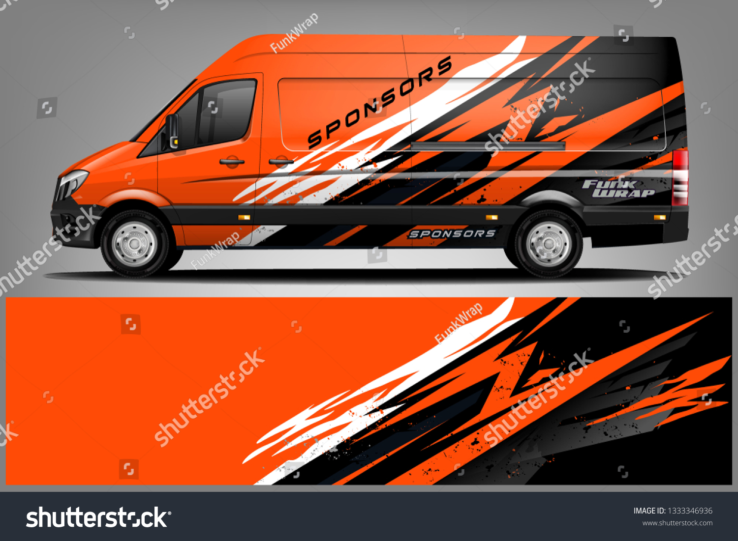 Van Wrap Livery design. Ready print wrap design for Van.