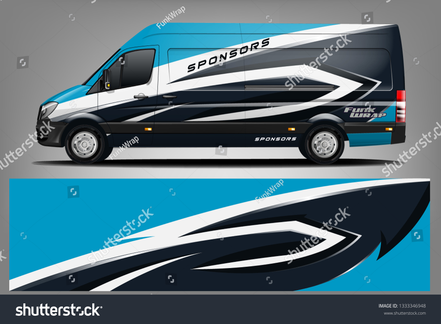 Van Wrap Livery design. Ready print wrap design for Van.