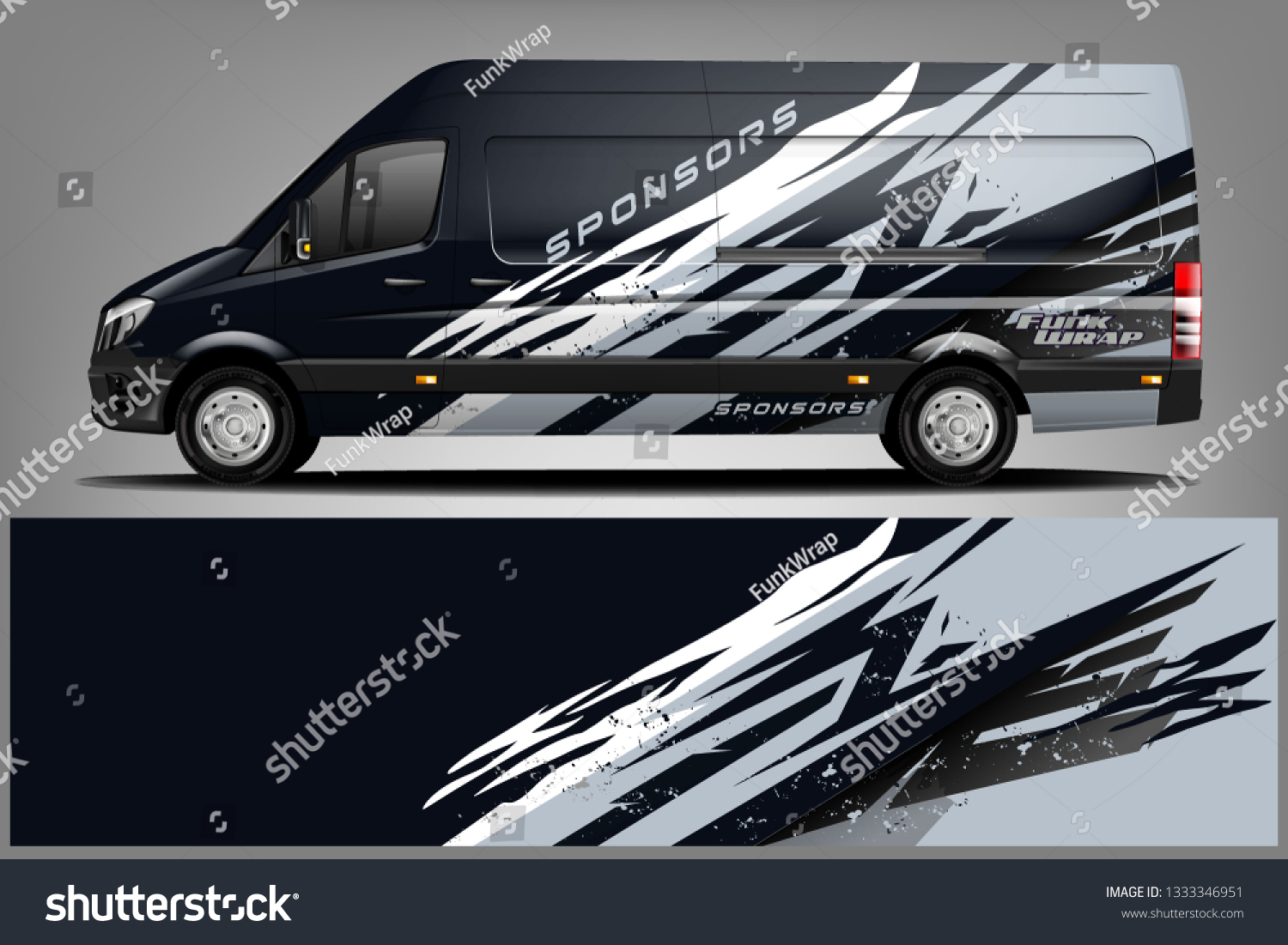 Van Wrap Livery design. Ready print wrap design for Van.