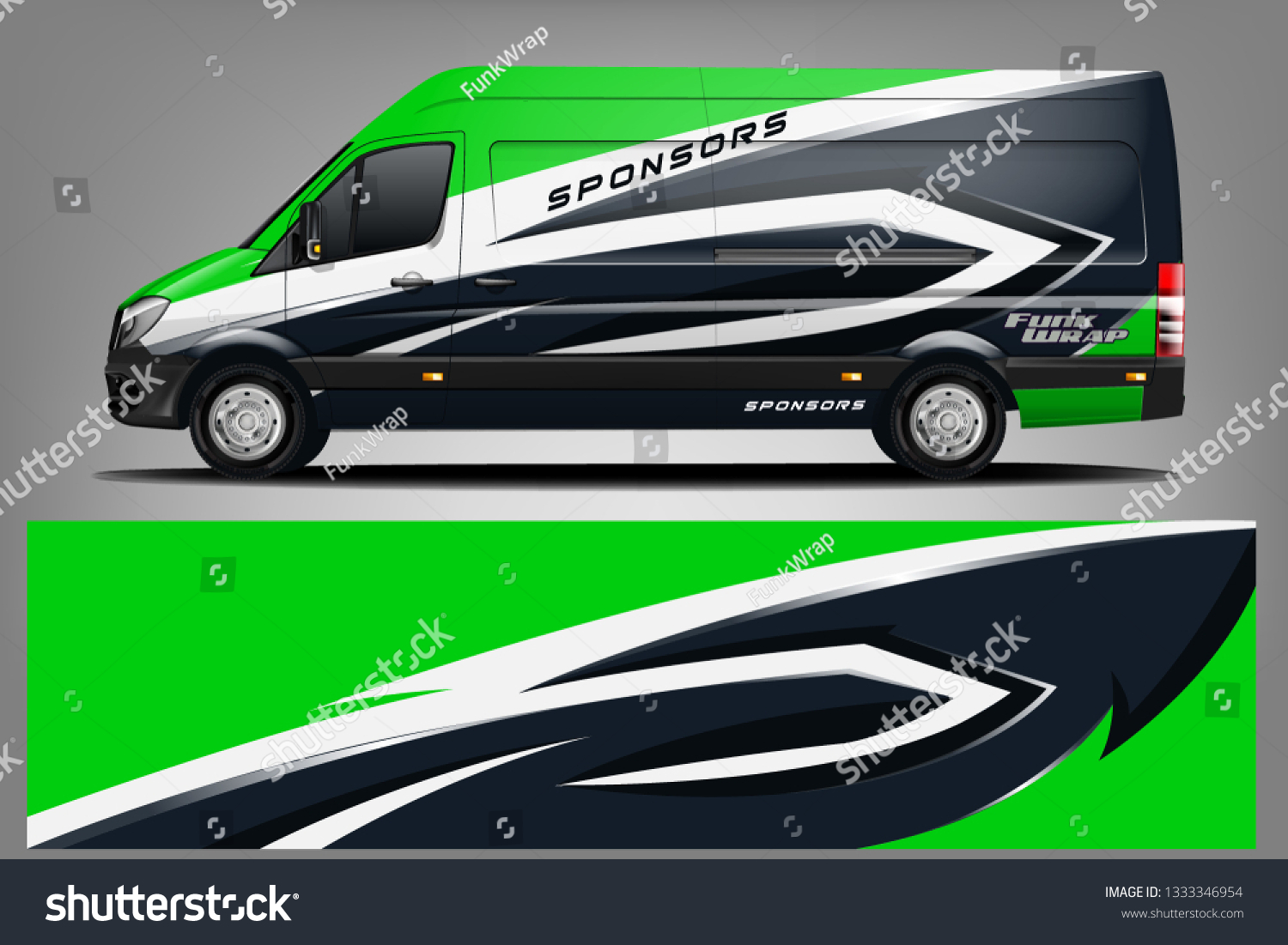 Van Wrap Livery design. Ready print wrap design for Van.