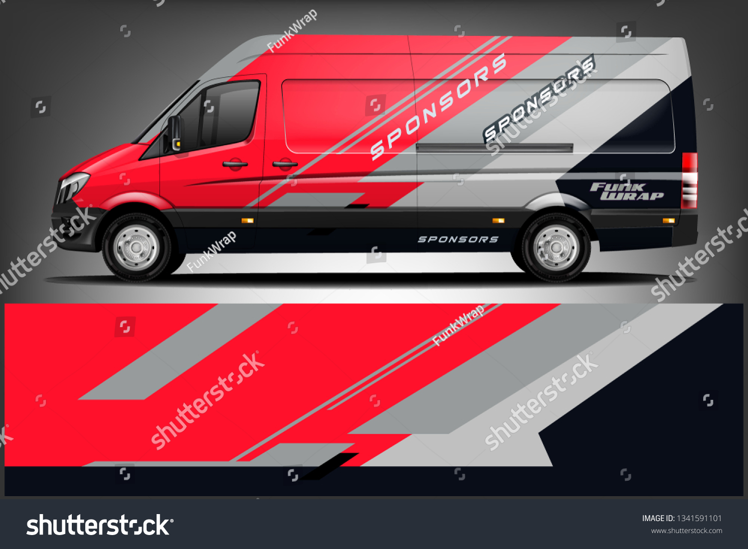 Van Wrap Livery design. Ready print wrap design for Van.