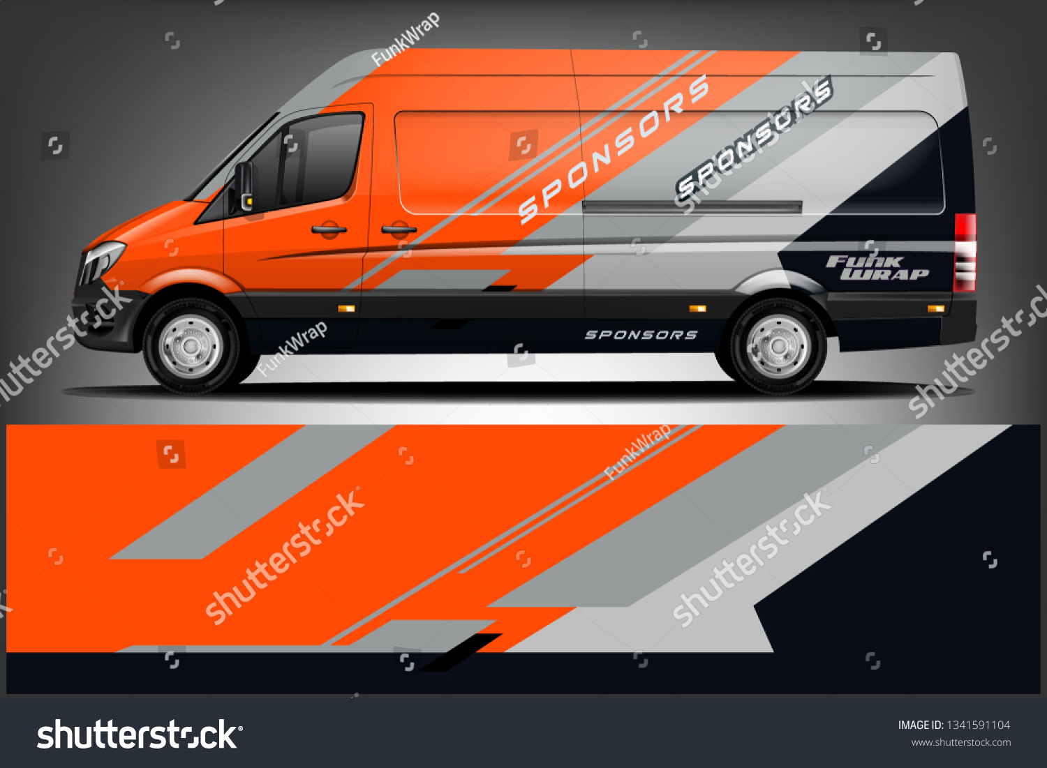 Van Wrap Livery design. Ready print wrap design for Van.