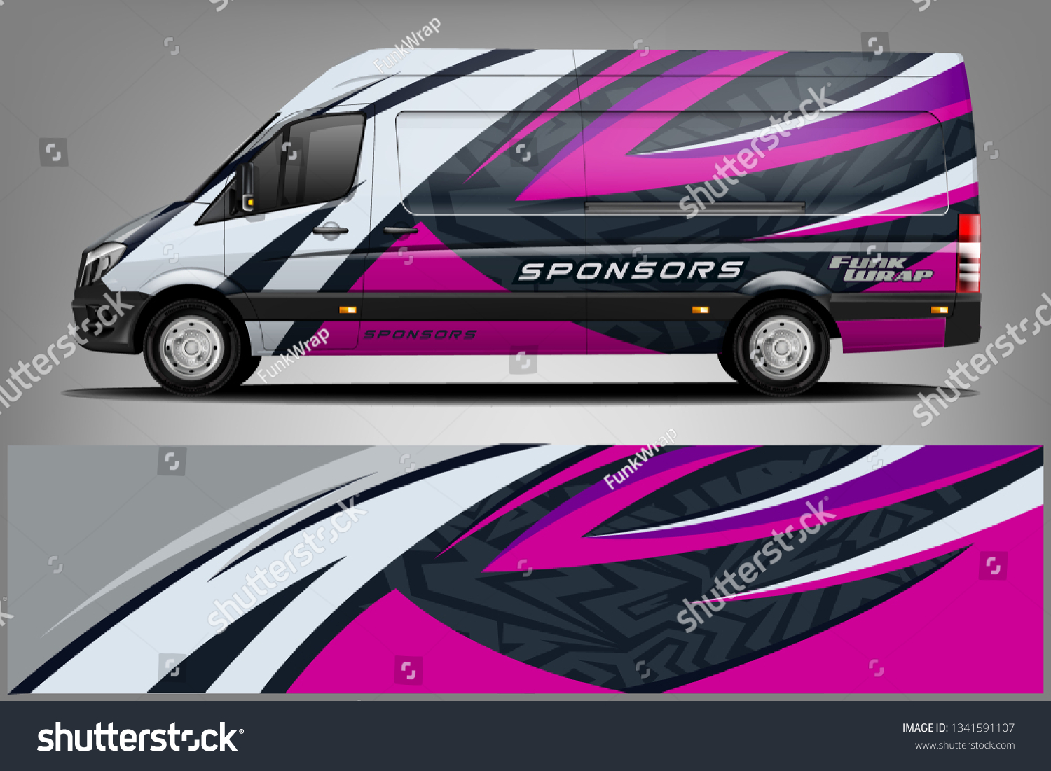 Van Wrap Livery design. Ready print wrap design for Van.