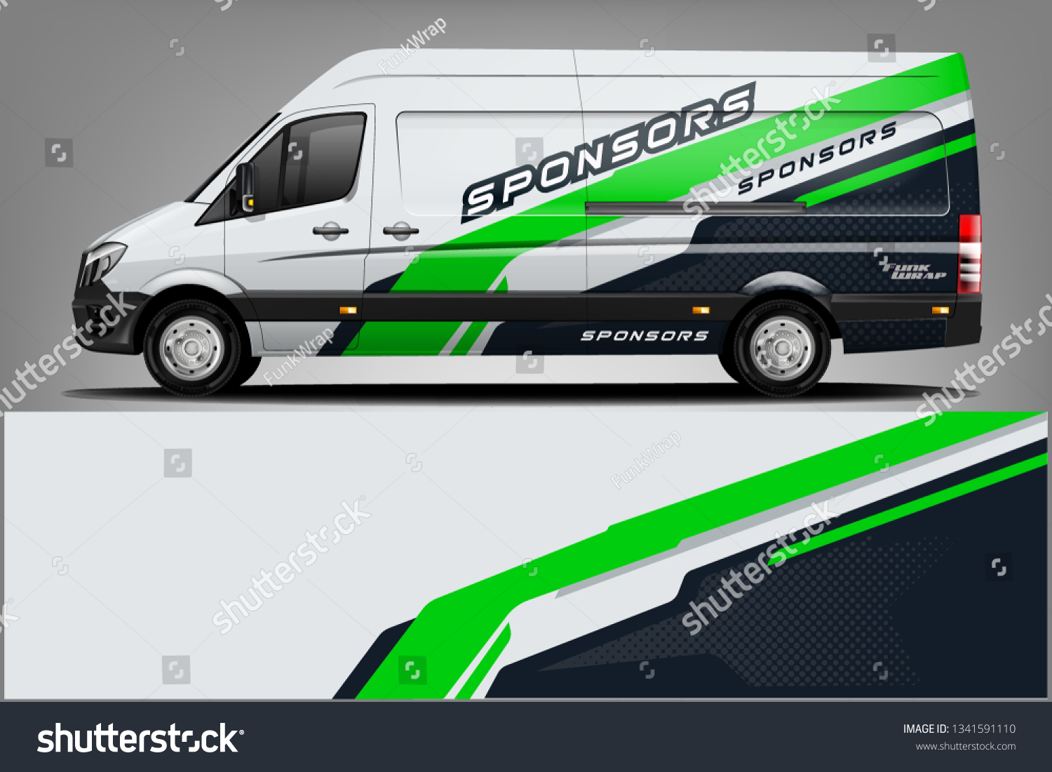 Van Wrap Livery design. Ready print wrap design for Van.