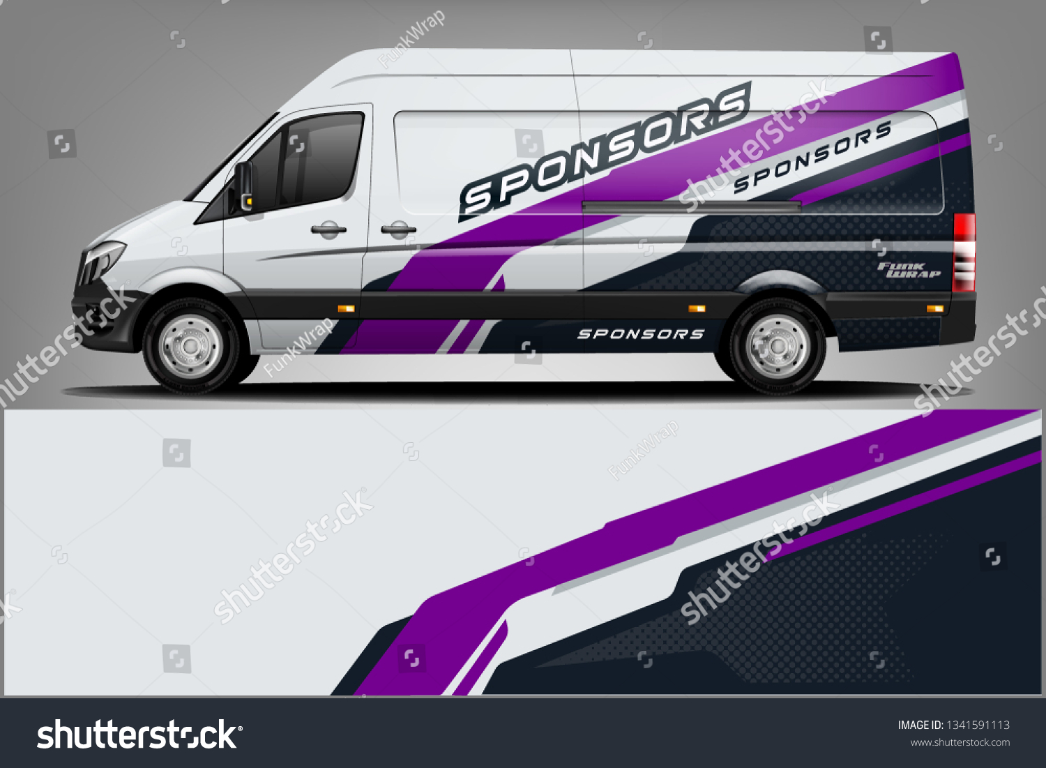 Van Wrap Livery design. Ready print wrap design for Van.