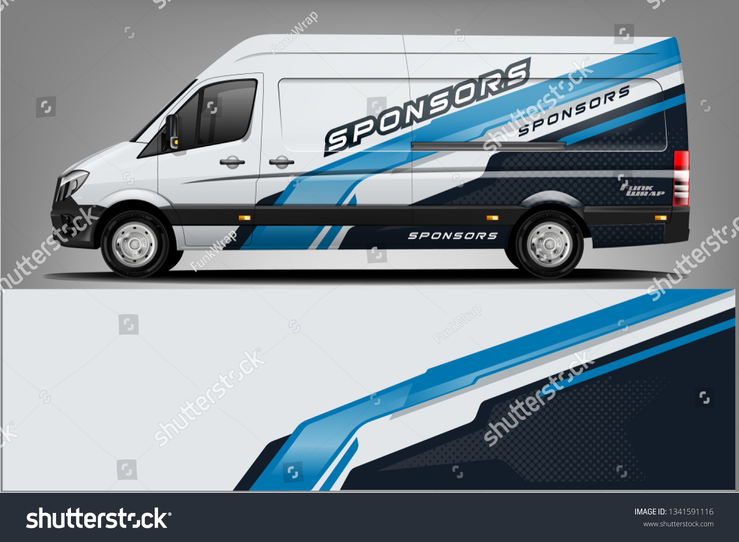 Van Wrap Livery design. Ready print wrap design for Van.