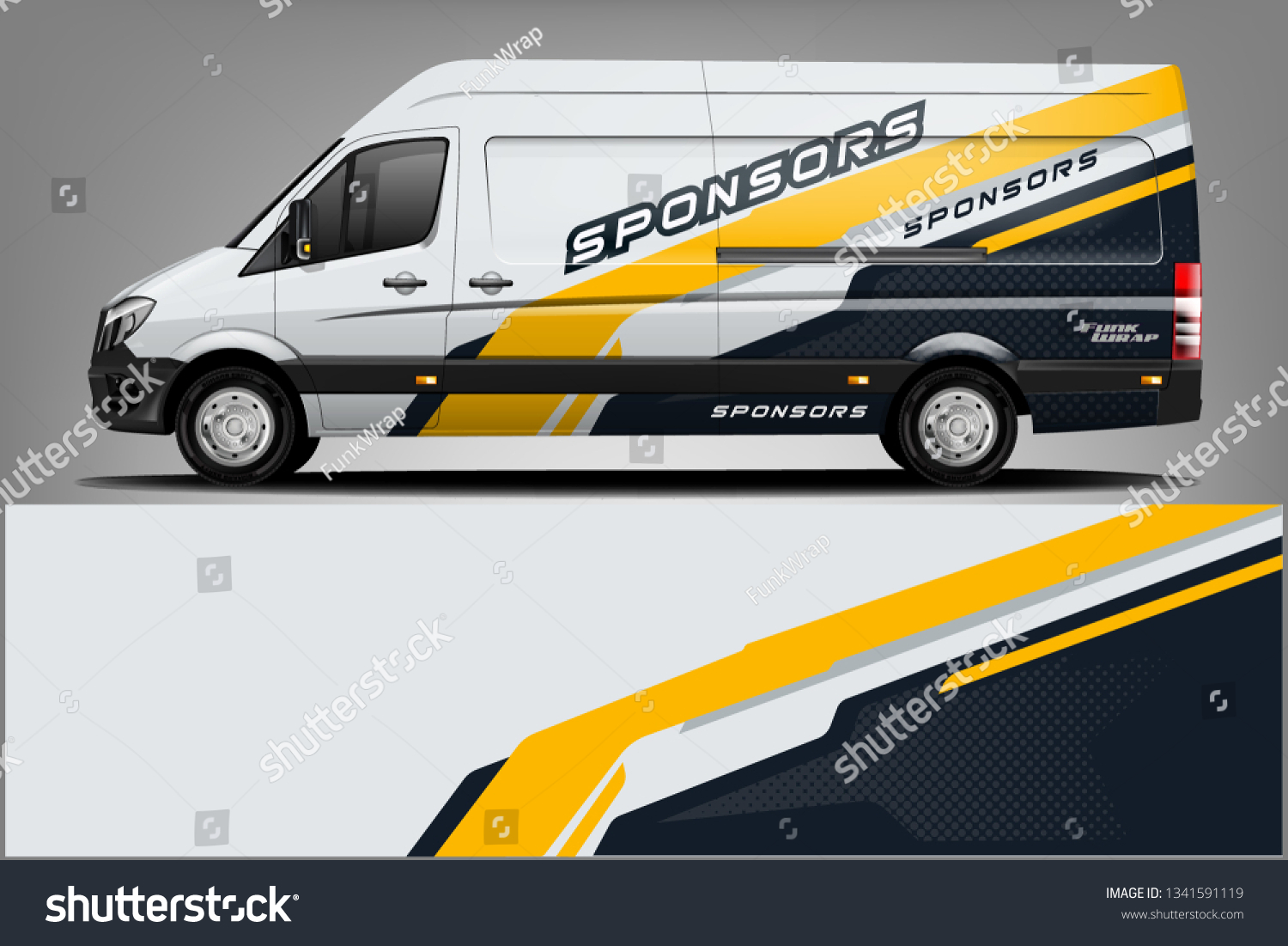 Van Wrap Livery design. Ready print wrap design for Van.