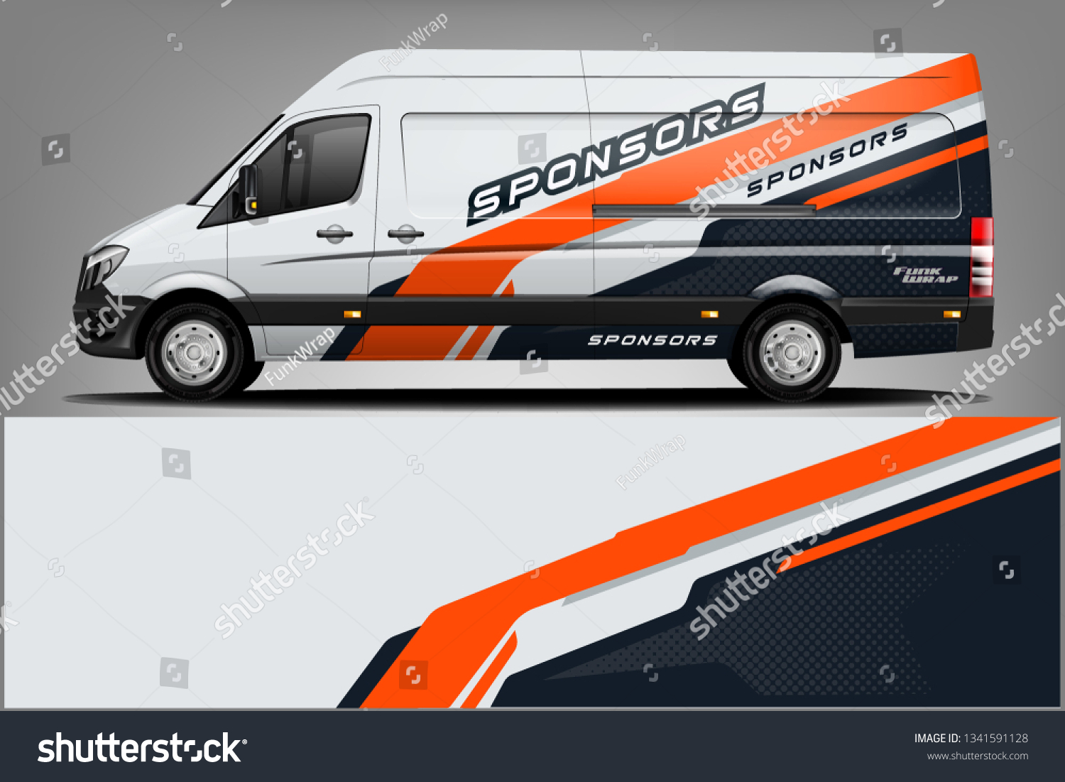 Van Wrap Livery design. Ready print wrap design for Van.