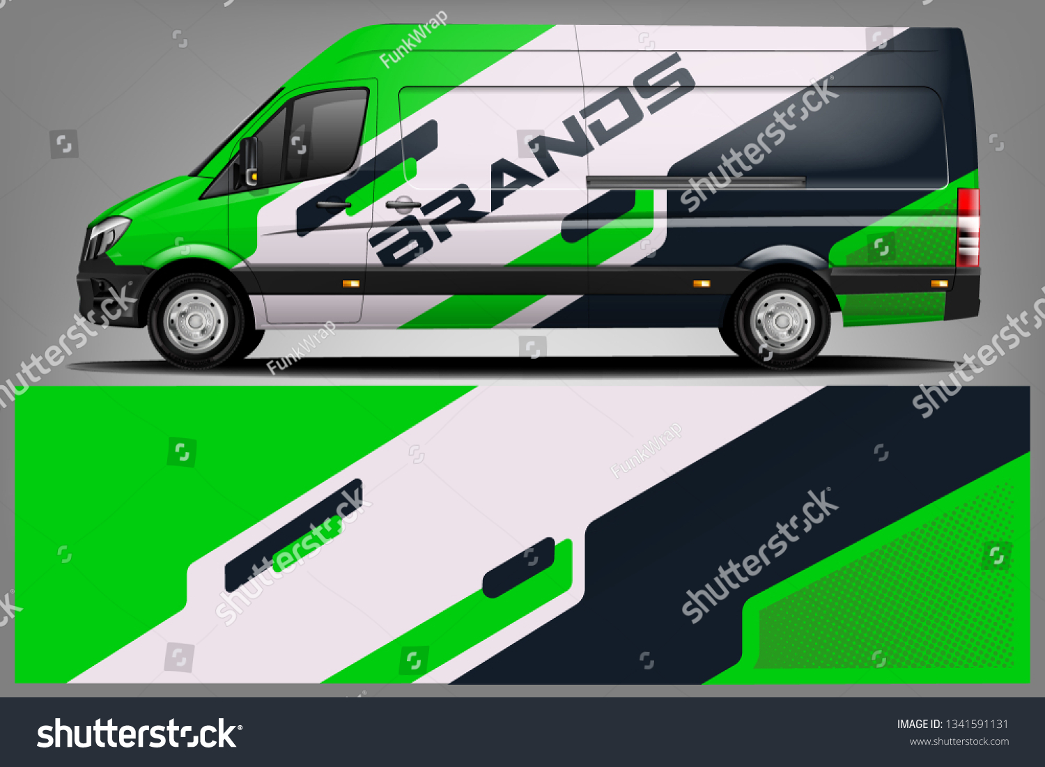 Van Wrap Livery design. Ready print wrap design for Van dekal