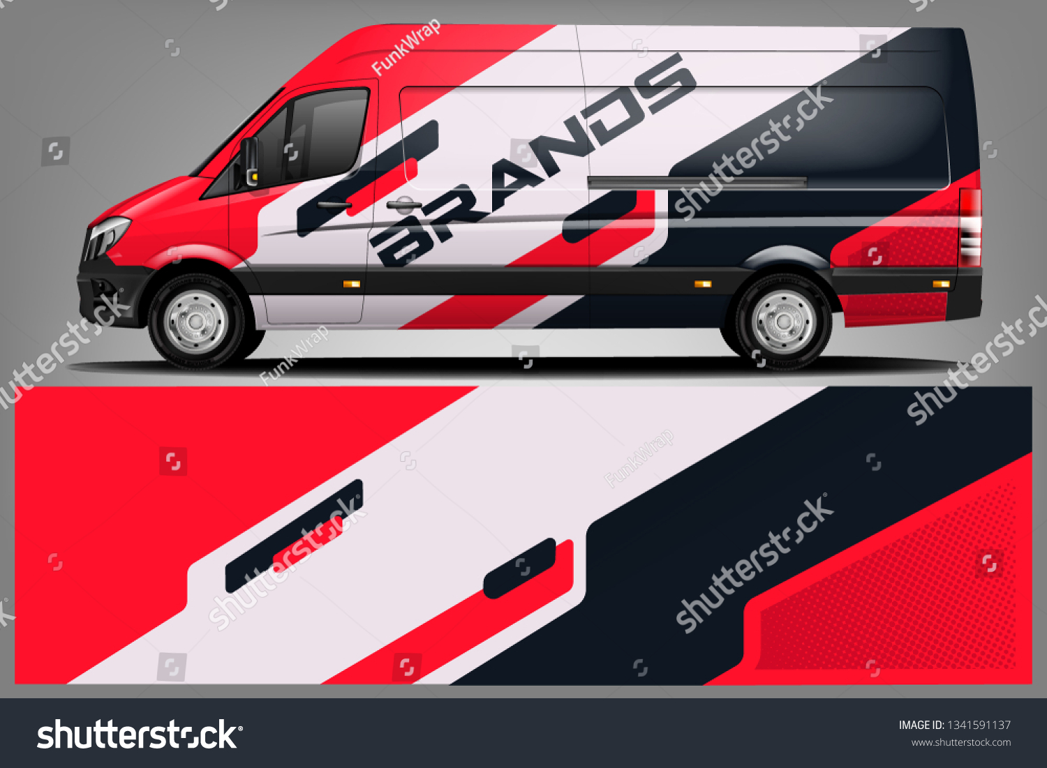 Van Wrap Livery design. Ready print wrap design for Van dekal