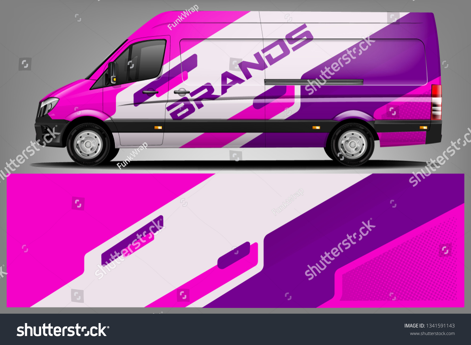 Van Wrap Livery design. Ready print wrap design for Van dekal