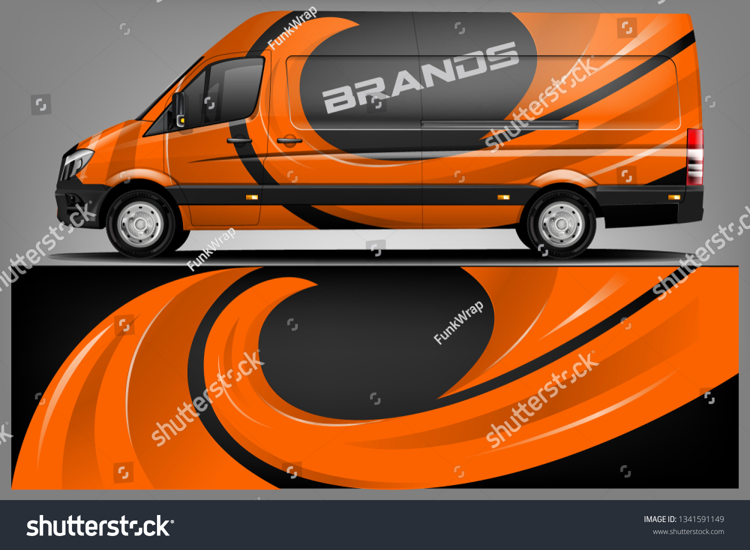 Van Wrap Livery design. Ready print wrap design for Van dekal