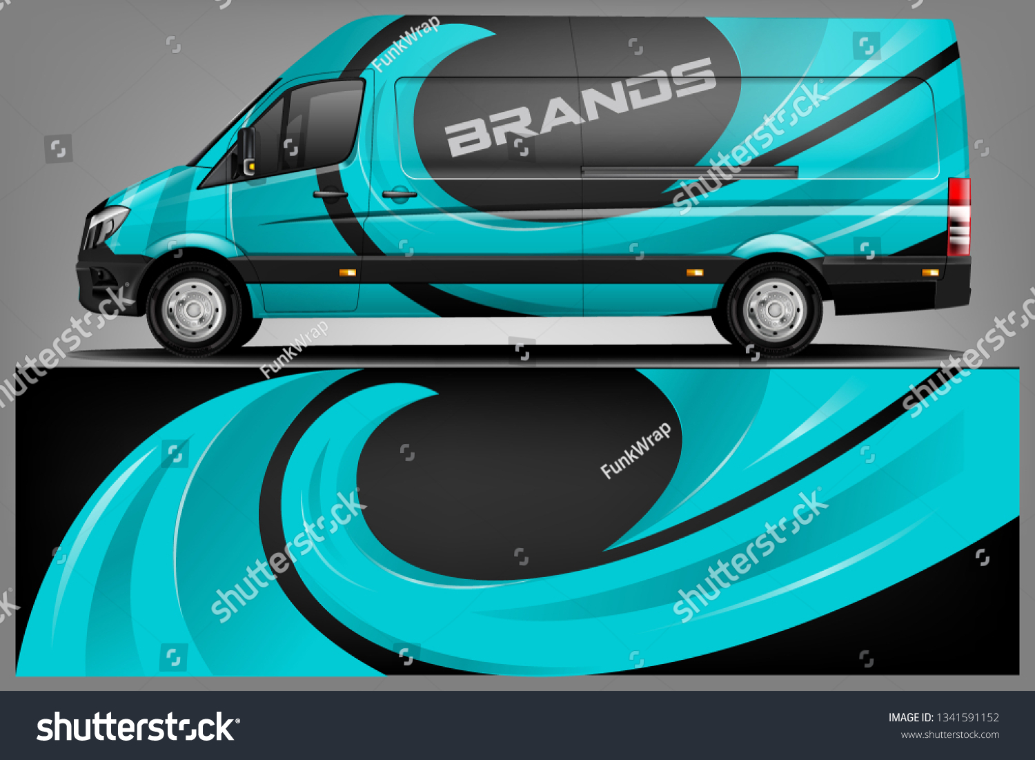 Van Wrap Livery design. Ready print wrap design for Van dekal