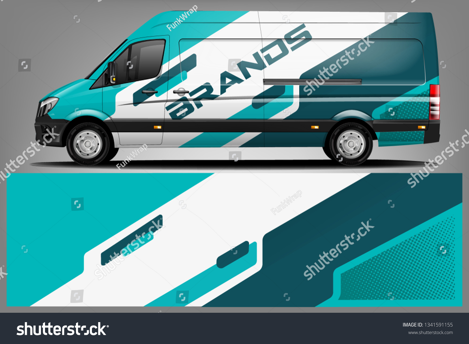 Van Wrap Livery design. Ready print wrap design for Van dekal