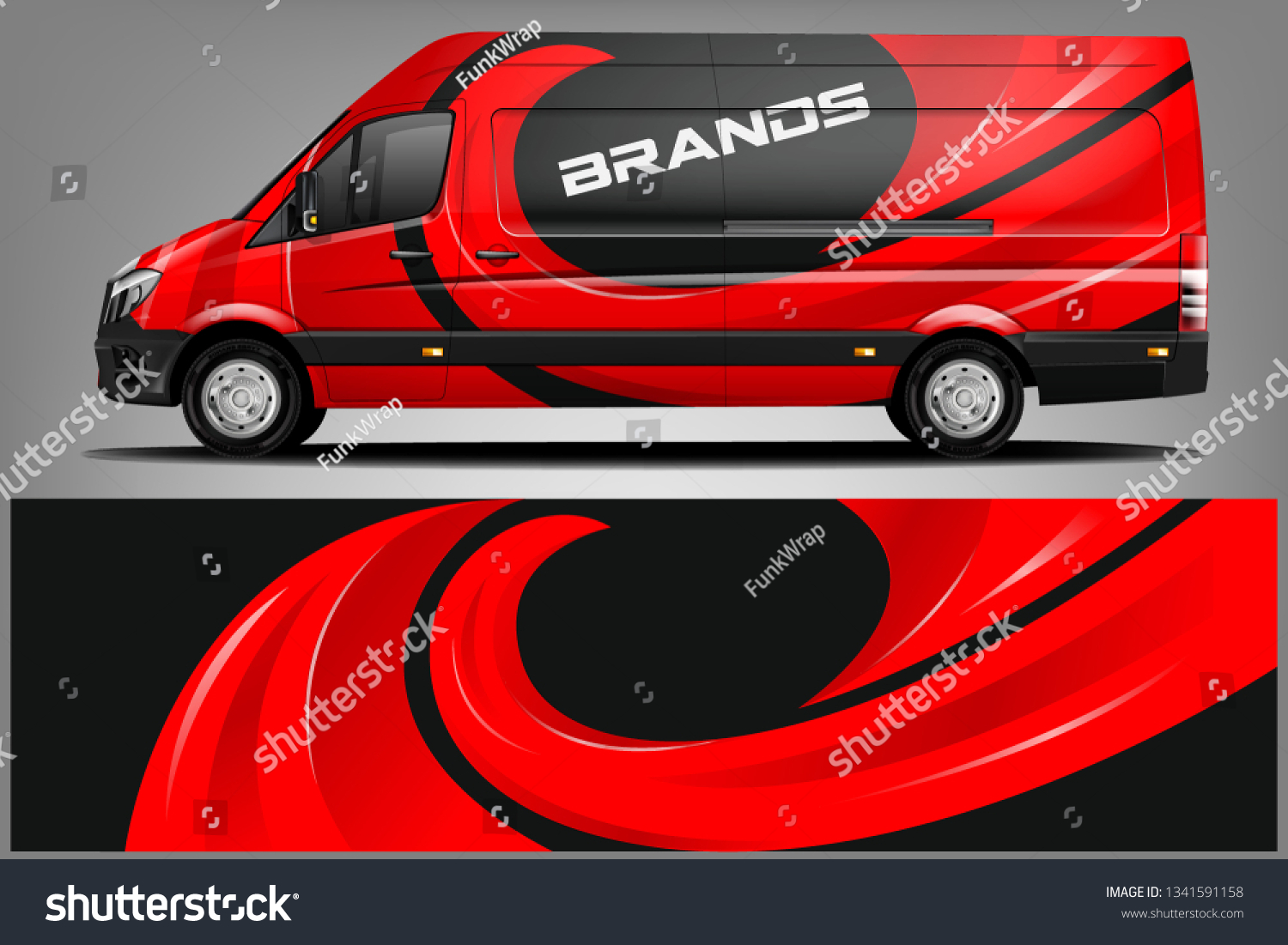 Van Wrap Livery design. Ready print wrap design for Van dekal