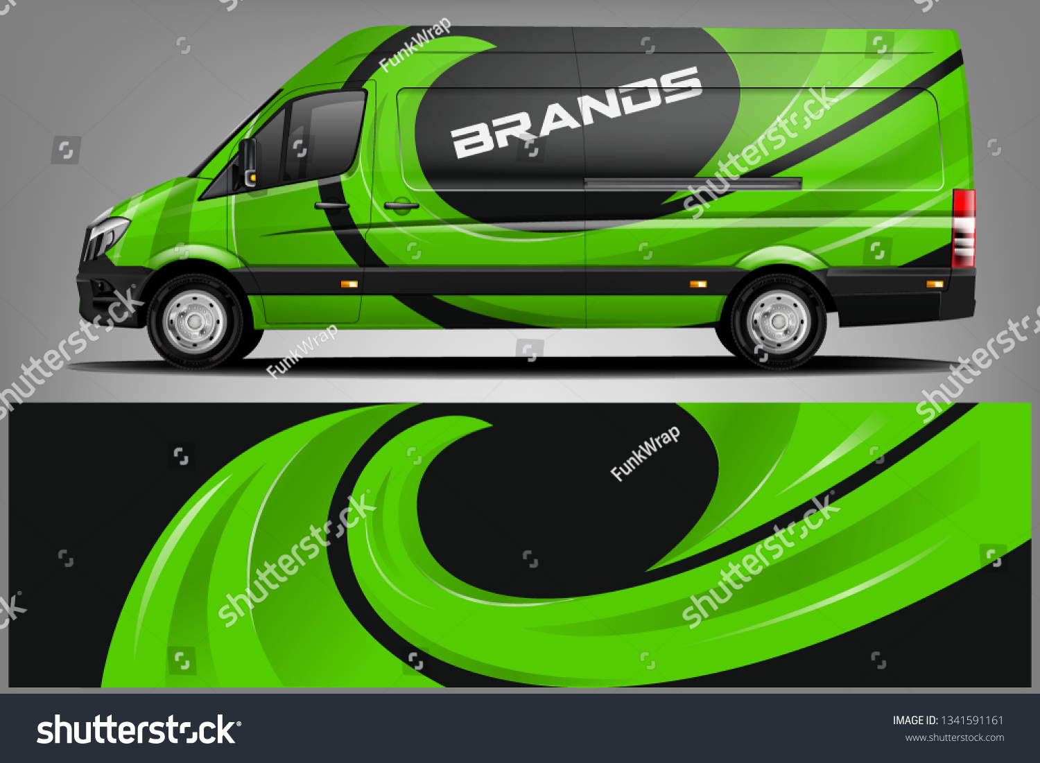 Van Wrap Livery design. Ready print wrap design for Van dekal